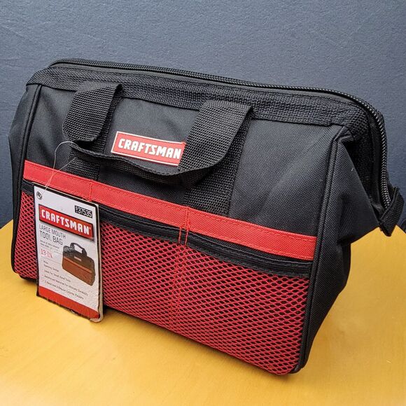 Craftsman Large Mouth 13 inch 6 Pockets Durable Tool Bag for Small Tools 513100 - Picture 2 of 16